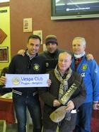 da sinistra: Maurizio de Vita presidente VC FOGGIA GARGANO, Michele Ercolino (esperto d'epoca del VC FOGGIA GARGANO), Franco Onorato (jolly) e Michele Di Cosmo (resp.sez.San Giovanni Rotondo del VC FOGGIA GARGANO)