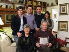 in basso da sinistra i sigg.ri Adelaide e Romualdo Mucelli. In piedi da sinistra Carla Saveri, Gianluca Mucelli, Maurizio de Vita e Claudia Galante