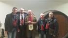 Da sinistra: Maurizio de Vita (Pres. Vespa Club Foggia Gargano), Antonio Saponaro (Sommelier e socio Vespa Club Foggia Gargano), il dott. Ladogana titolare della cantina vinciola 60 passi, il socio Franco Onorato ed il socio Rino Molinaro