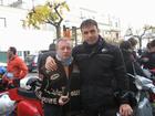 A SINISTRA IL SOCIO FRANCO ONORATO,A DESTRA MAURIZIO DE VITA (PRESIDENTE VESPA CLUB FOGGIA GARGANO)...I DUE SI AMANO