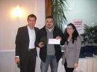 A SINISTRA MAURIZIO DE VITA (PRESIDENTE) AL CENTRO PEDONE DANIELE (8 CLASSIFICATO) - A DESTRA ANNA SCHIRALDI (VICE PRESIDENTE)