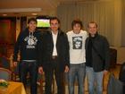 DA SIN. MARIO SALGADO (SOCIO VESPA CLUB FOGGIA GARGANO E CALCIATORE US FOGGIA) - MAURIZIO DE VITA (PRESIDENTE VESPA CLUB FOGGIA GARGANO) - FRANCO CARACCIO (CALCIATORE DELL'US FOGGIA) E DANIELE PALAZZO (SOCIO OPERATIVO VESPA CLUB FOGGIA GARGANO)