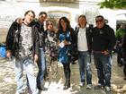da sinistra Paolo Ciccorelli, Michele Ercolino, Antonio Verderosa, la presentatrice, Luca Capozzi e Rino Morese